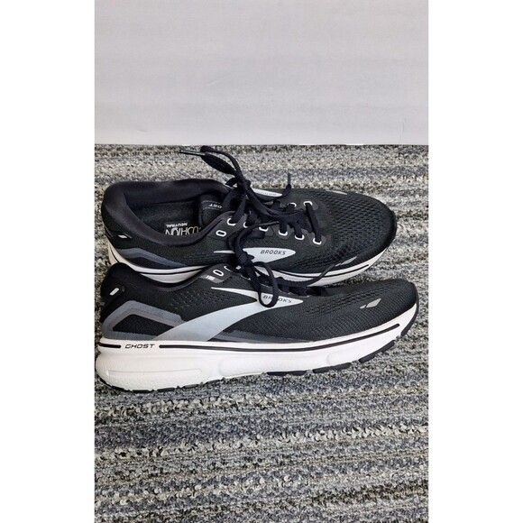 BROOKS Ghost 15 Black White Sneakers Women's Sz 9 Athletic Shoes 120380-012 Gym - Picture 7 of 10